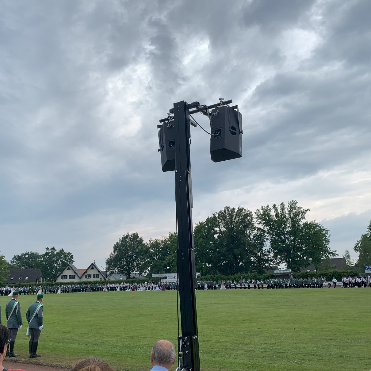 Sprachbeschallung für eine Festrede auf dem Sportplatz in Hövelhof