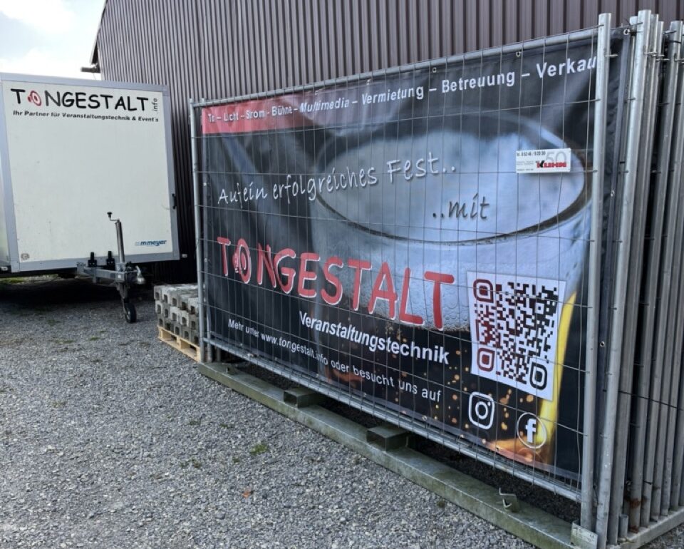 Bauzaun, Bauzaunbanner, Eventzaun, Eventzubehör