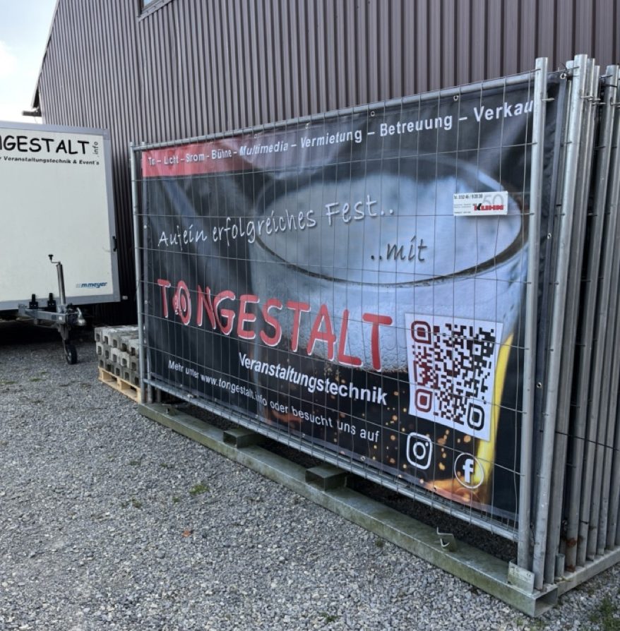 Bauzaun, Bauzaunbanner, Eventzaun, Eventzubehör